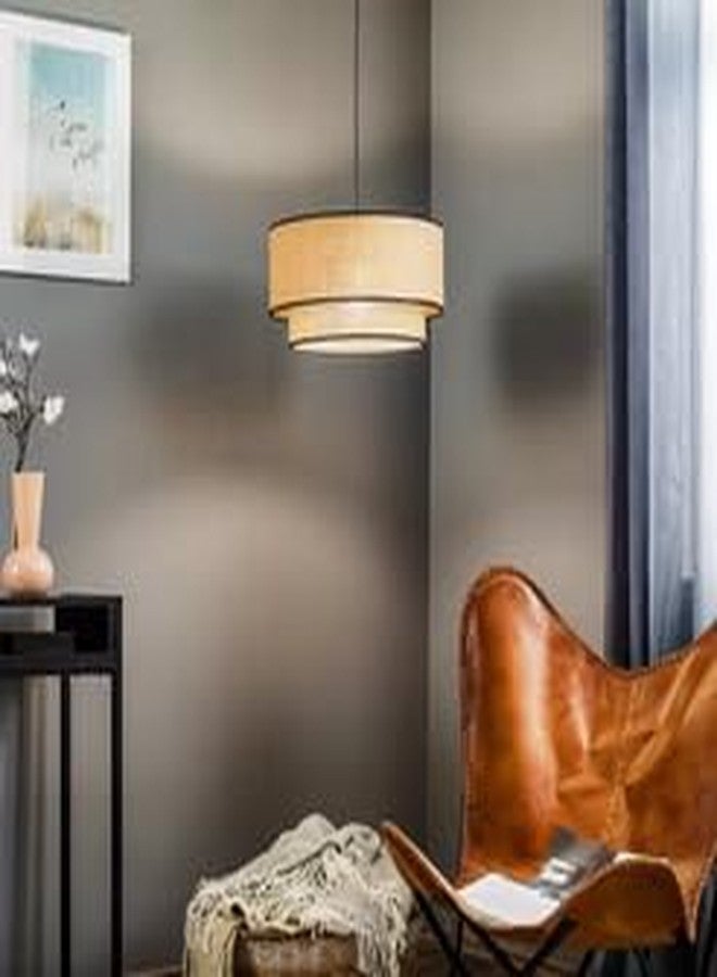AKWAY Jute Hanging Lamp for Living Room | Jute Pendant Light - Jeevika | Stylish Ceiling Lamp for Bedroom, Dining Room, or Home Décor_12 Dia x 8 Height - Image 5